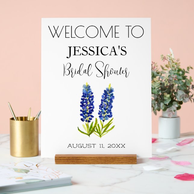 Bluebonnets Fleurs Fête des mariées Affiche de bie (Mariage)