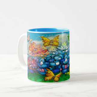 Bluebonnets Pixies Arc-en-ciel Mug à café à deux t