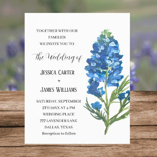 Bluebonnets Texas Aquarelle Mariage Floral