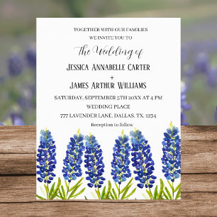 Bluebonnets Texas Aquarelle Mariage Floral