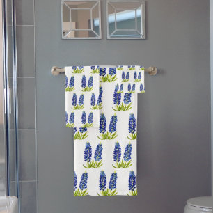 Bluebonnets Texas State Blue Flowers Aquarelle Ba