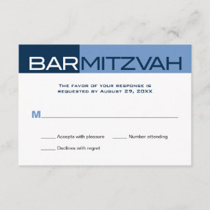 Blues Block Bar Mitzvah Répondre RSVP