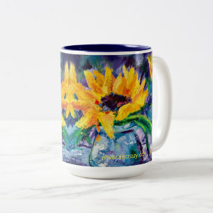 Blues de tournesol de l'Alaska 15oz Mug de café