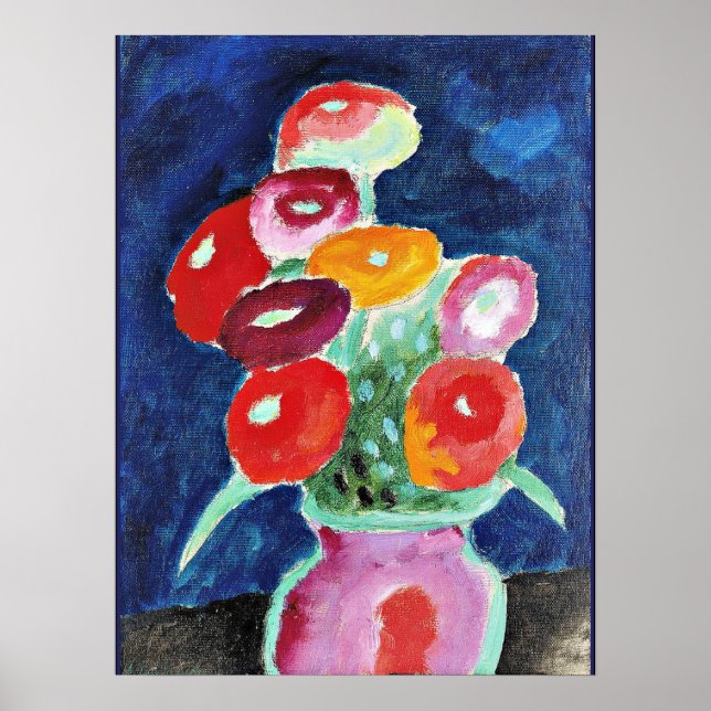 Blumen dans Einer Vase, tableau de Alexi Jawlensky (Devant)