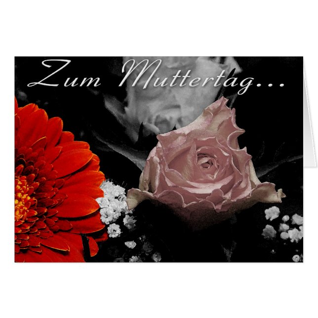 Blumenkarte zum Muttertag (Devant horizontal)