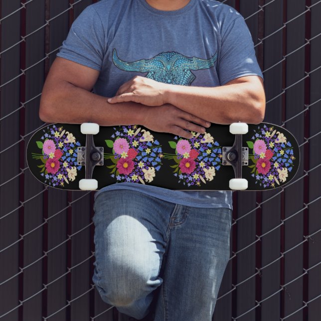 Blumenstrauss Pale Black Skateboard (Extérieur 3)