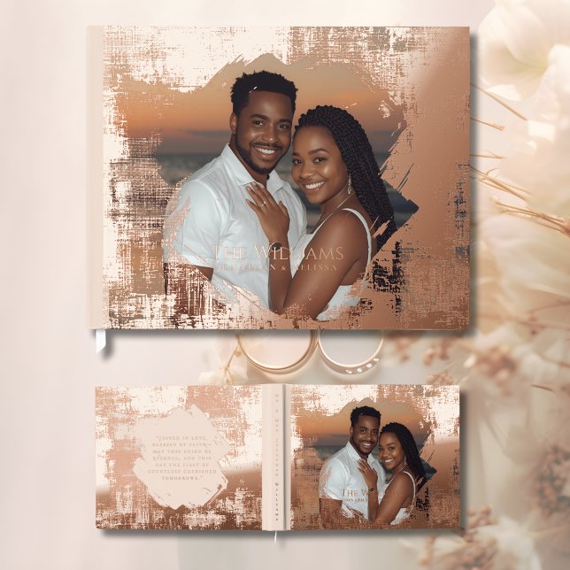 Blush Beige Foil Livre d'or Plage Livre d'or uniqu (Créateur téléchargé)