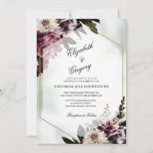 Blush botanical Wedding Invitation