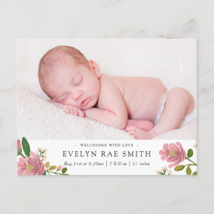 Blush Bouquet Faire-part de naissance