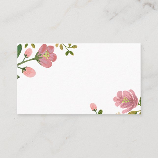 Blush Bouquet Mariage Cartes de Place 100 pk (Devant)