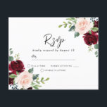 Blush & Burgundy sur un mariage budgétaire RSVP<br><div class="desc">Blush & Burgundy sur un mariage budgétaire Invitation RSVP</div>
