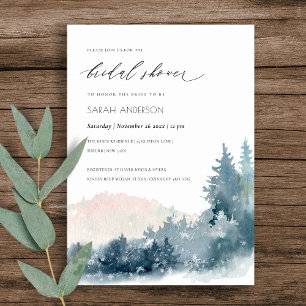 BLUSH DUSKY BLUE MOUNTAINS INVITATION FÊTE DES MAR