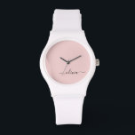 Blush Dusty rose moderne Script Girl Monogramme No<br><div class="desc">Monographie de Monogramme simple en rose et blanc rouillé. Cela fait le cadeau parfait de remise de diplômes,  anniversaire,  mariage,  douche nuptiale,  anniversaire,  baby shower ou bachelorette pour quelqu'un qui aime le luxe glam et les styles chic.</div>