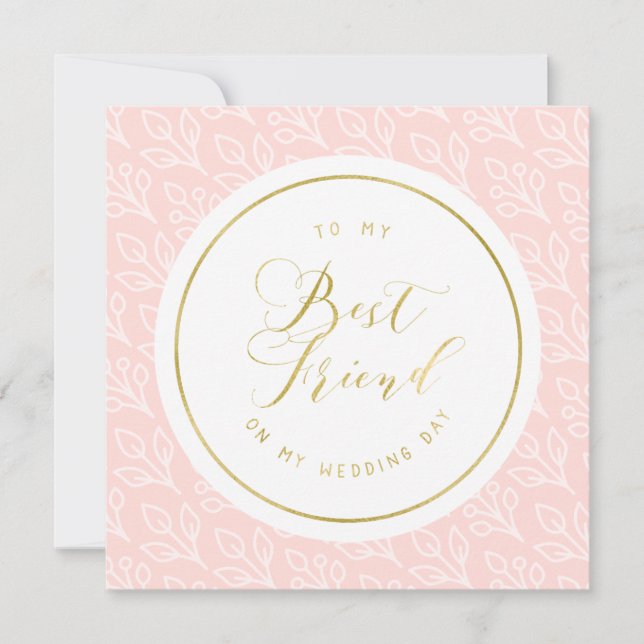 Blush et Gold à mon meilleur ami jour de mariage (Devant)