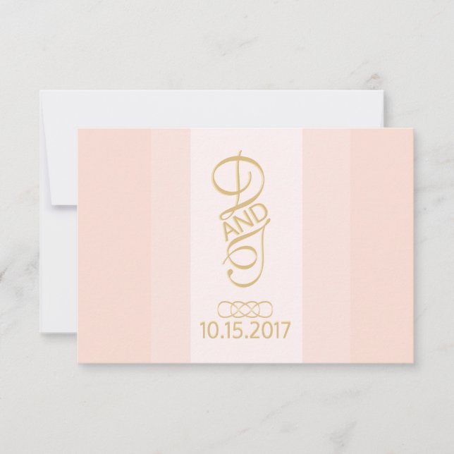 Blush et Gold RSVP (Devant)