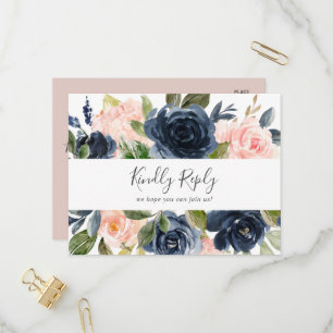 Blush et Navy   White Song Request carte postale R