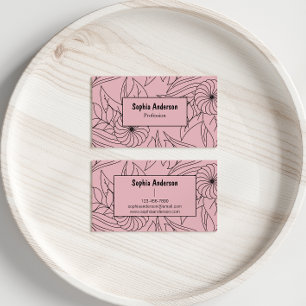 Blush Floral Carte de visite