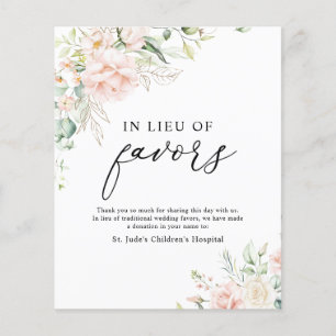 Blush Floral en remplacement des faveurs signe de
