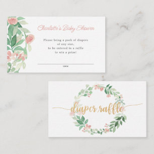 Blush Floral fille carte de tombola