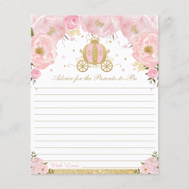 Blush Floral Princess Baby Advice for Parents (Devant)