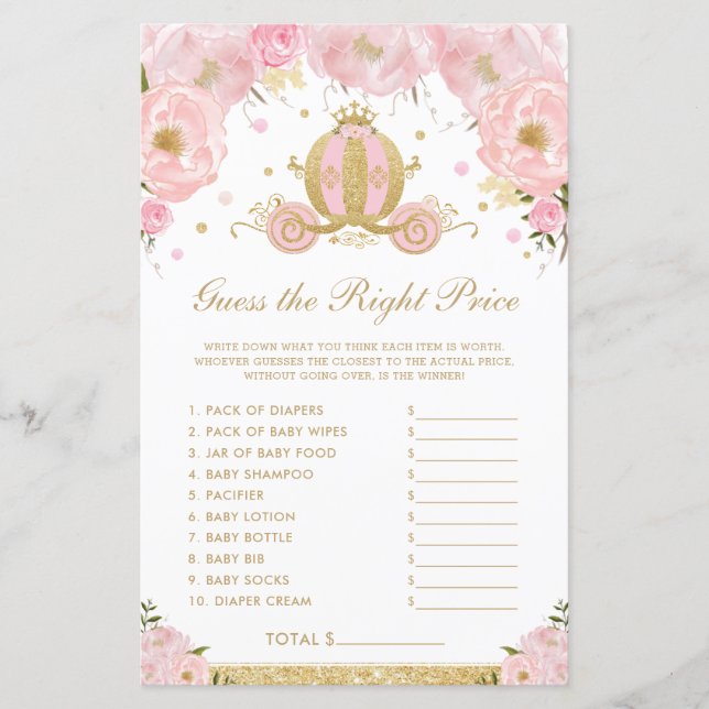 Blush Floral Princess devine le bon jeu de prix (Devant)