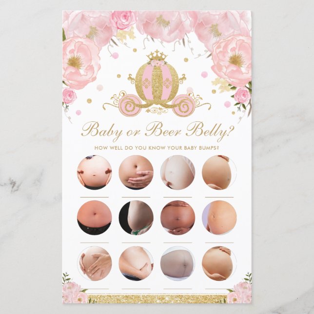 Blush Floral Princess Jeu de ventre de bébé ou de  (Devant)