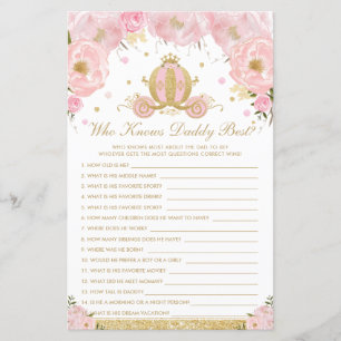 Blush Floral Princess Qui Connaît Papa Meilleur Je