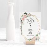 Blush Floral Simple Mariage blanc Numéro de table<br><div class="desc">Ce modèle simple floral blanc mariage de table design de numéro de table est composé de beaux arrière - plans neutres chic de noir ou blanc avec une typographie moderne simple et une calligraphie élégante pour donner un ton sophistiqué à tout style d'événement. Chaque produit est agrémenté de roses roses...</div>