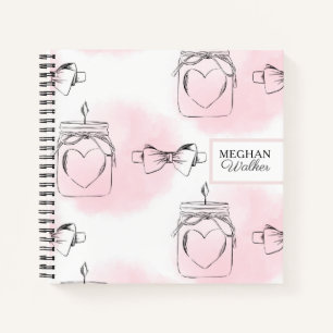 Blush Love Carnet spiral personnalisé