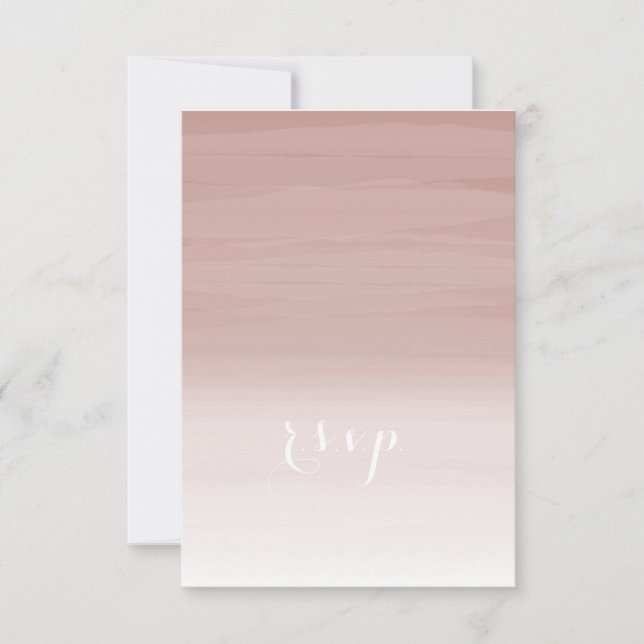 Blush Ombré Wedding RSVP (Devant)