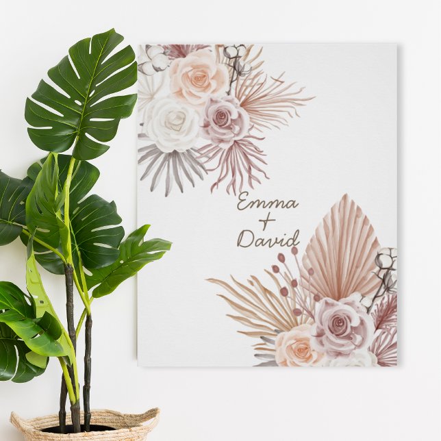 Blush Pampas Grass Wedding Poster (Créateur téléchargé)