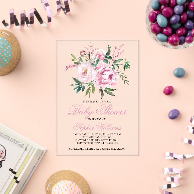 Blush Pink Baby Shower Invitation (Insitu (Célébration))