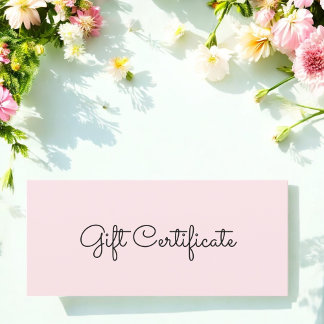 Blush Pink Beauté Business Certificat cadeau