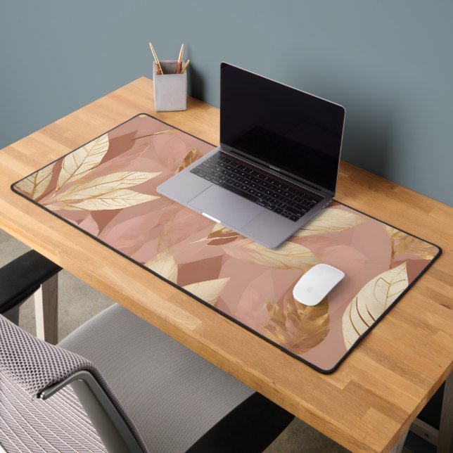 Blush Pink Gold Collection Feuille tendance Boho (Bureau 2)