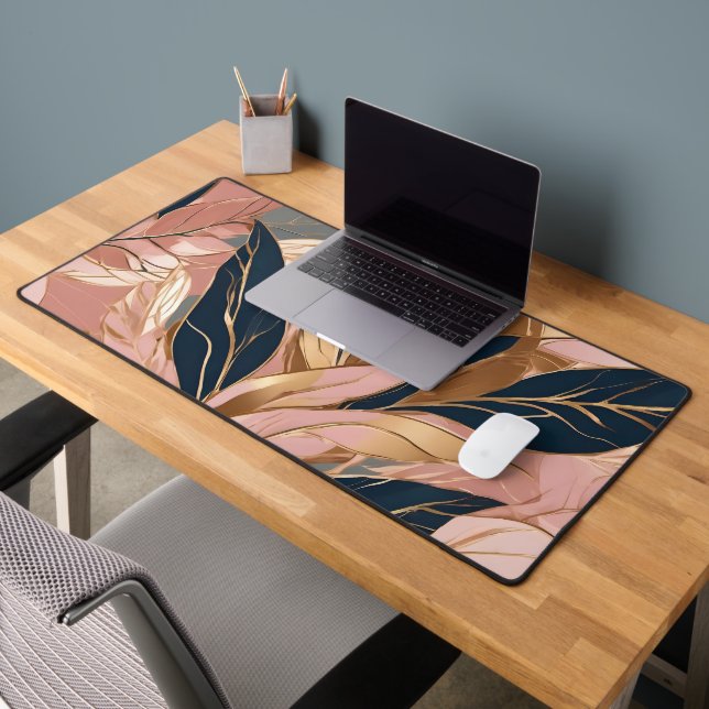 Blush Pink Gold Modern Boho Collection Feuilles (Bureau 2)