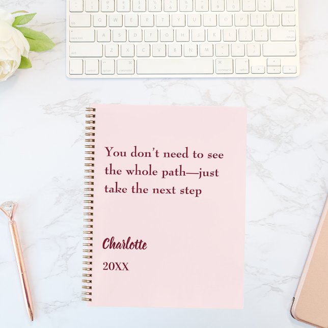 Blush pink inspirational goal quote 2026 (Créateur téléchargé)