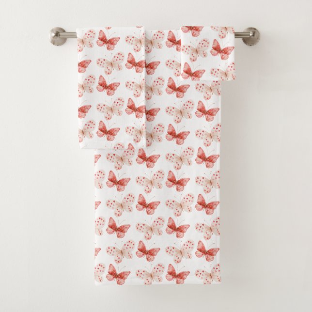 Blush Pink Red Butterflies   (En situation)
