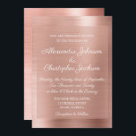 Blush Pink - Rose Gold Elegant Wedding Invitation<br><div class="desc">Personnalisez avec votre nom et date mariage ce Faire-part de mariage métallique élégant Rose Rose Rose Gold. Ce Faire-part de mariage en métal en acier inoxydable Rose Gold Faux est assorti à la collection de Mariages Rose Gold. Si vous avez besoin d'autres articles Rose Gold Mariage correspondants, n'hésitez pas à...</div>