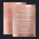 Blush Pink - Rose Gold Elegant Wedding Invitation<br><div class="desc">Personnalisez avec votre nom et date mariage ce Faire-part de mariage métallique élégant Rose Rose Rose Gold. Ce Faire-part de mariage en métal en acier inoxydable Rose Gold Faux est assorti à la collection de Mariages Rose Gold. Si vous avez besoin d'autres articles Rose Gold Mariage correspondants, n'hésitez pas à...</div>