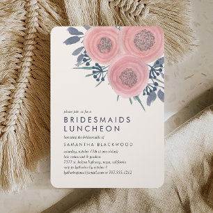 Blush Poppies Bridesservantes Luncheon Invitation