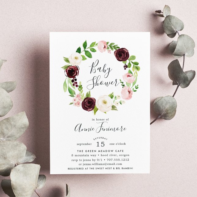 Blush Romance Baby shower Invitation (Créateur téléchargé)