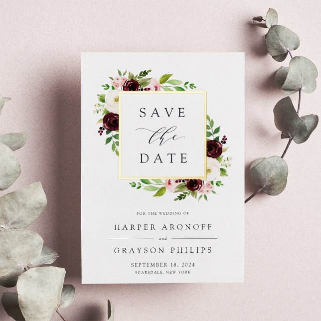 Blush Romance Foil Wedding Enregistrer la carte de (Créateur téléchargé)