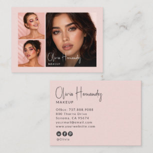 Blush Rose Carte de Visite Maquillage Script 3 Pho