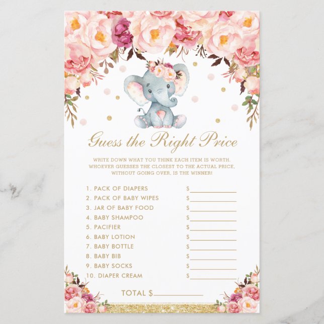 Blush Rose Elephant Devine le bon jeu de prix (Devant)