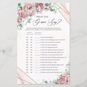 Blush rose eucalyptus or Que disait le marié