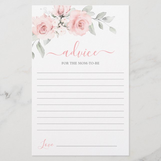 Blush rose floral Conseils pour la maman à être ca (Devant)
