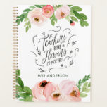 Blush rose floral merci enseignant cadeau<br><div class="desc">Aquarelle florale rose-pâle. Elégante aquarelle florale et belle police audacieuse. cadeau parfait pour enseignant</div>