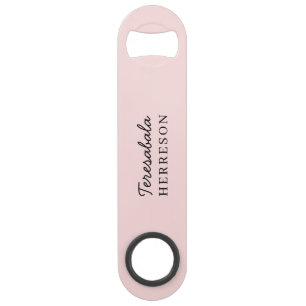 Blush Rose Monogramme Moderne Minimaliste Féminine
