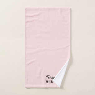 Blush Rose Monogramme Moderne Minimaliste Féminine