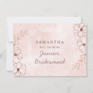 Blush Rose & Rose Gold Junior Bridesmaid Propositi